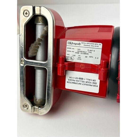 Vintage Royal Dirt Devil Hand Vac Vacuum Model 103 Vacuum Red Made In USA Works - Picture 5 of 8